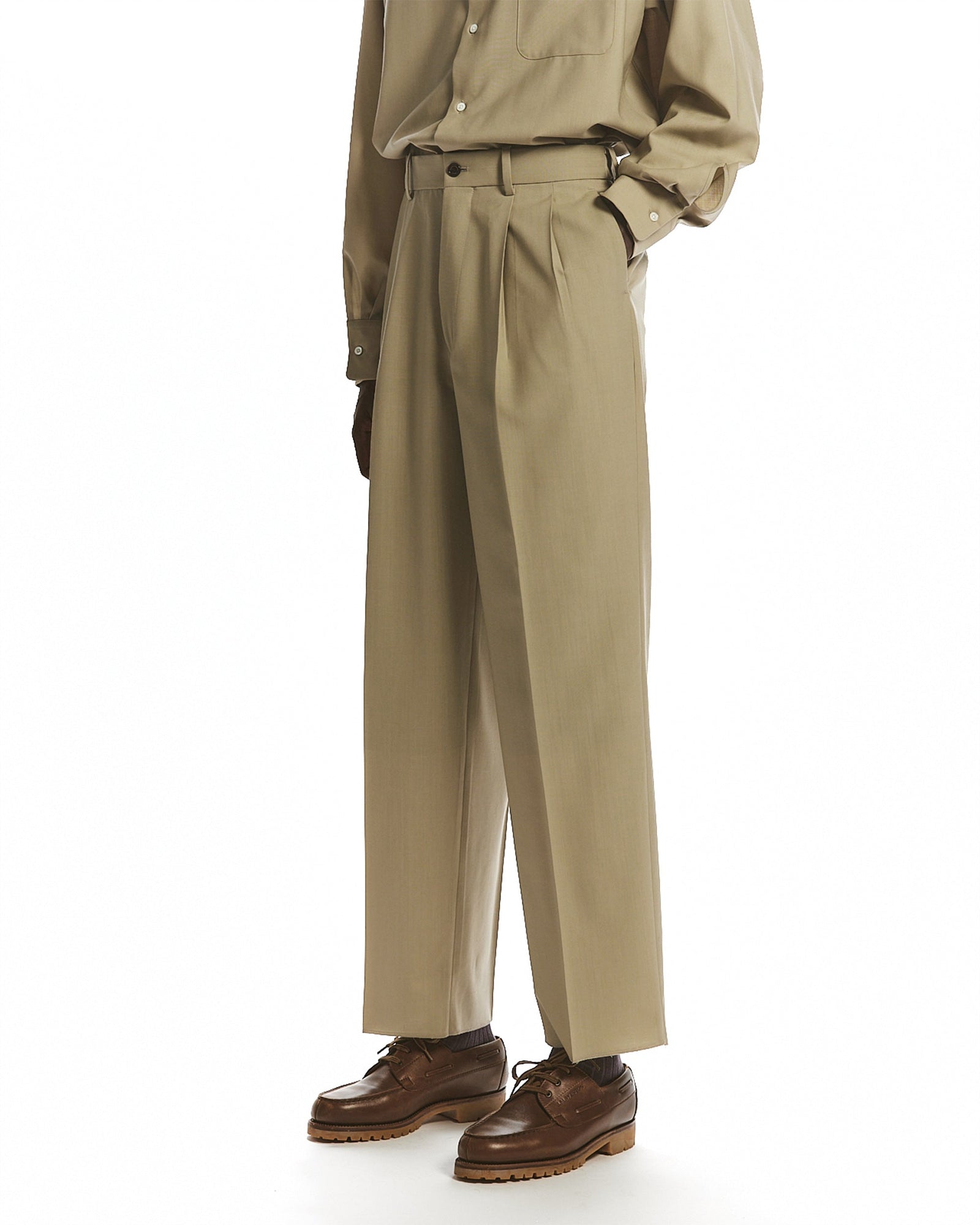 DOUBLE PLEATED TROUSER 【A23A-01PT01C】 DOUBLE PLEATED TROUSER 【A23A-01PT01C】