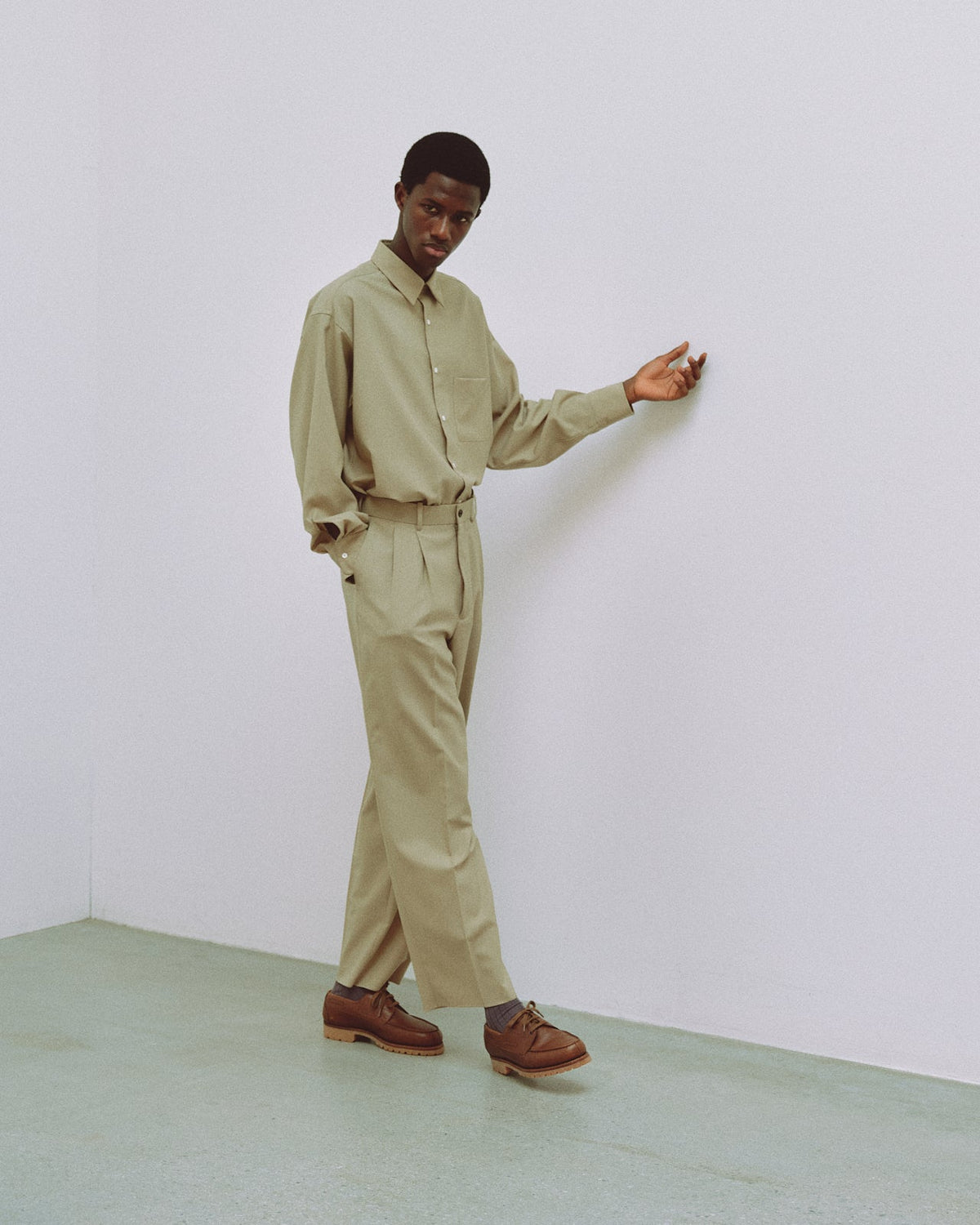 DOUBLE PLEATED TROUSER 【A23A-01PT01C】 DOUBLE PLEATED TROUSER 【A23A-01PT01C】