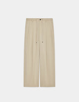 A26A15PT02C ORGANIC WOOL 2/80 TROPICAL DOUBLE PLEATED EASY TROUSERS