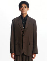A26A16JK01C ORGANIC COTTON VOILE YARN TWILL SACK COAT