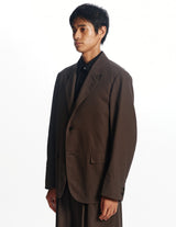 A26A16JK01C ORGANIC COTTON VOILE YARN TWILL SACK COAT