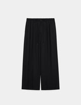 A26A16PT02C ORGANIC COTTON VOILE YARN TWILL TRIPLE PLEATED EASY TROUSERS