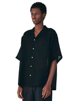 A26B09SH02B ORGANIC WOOL RASCHEL NEW OPEN COLLAR S/S SHIRT