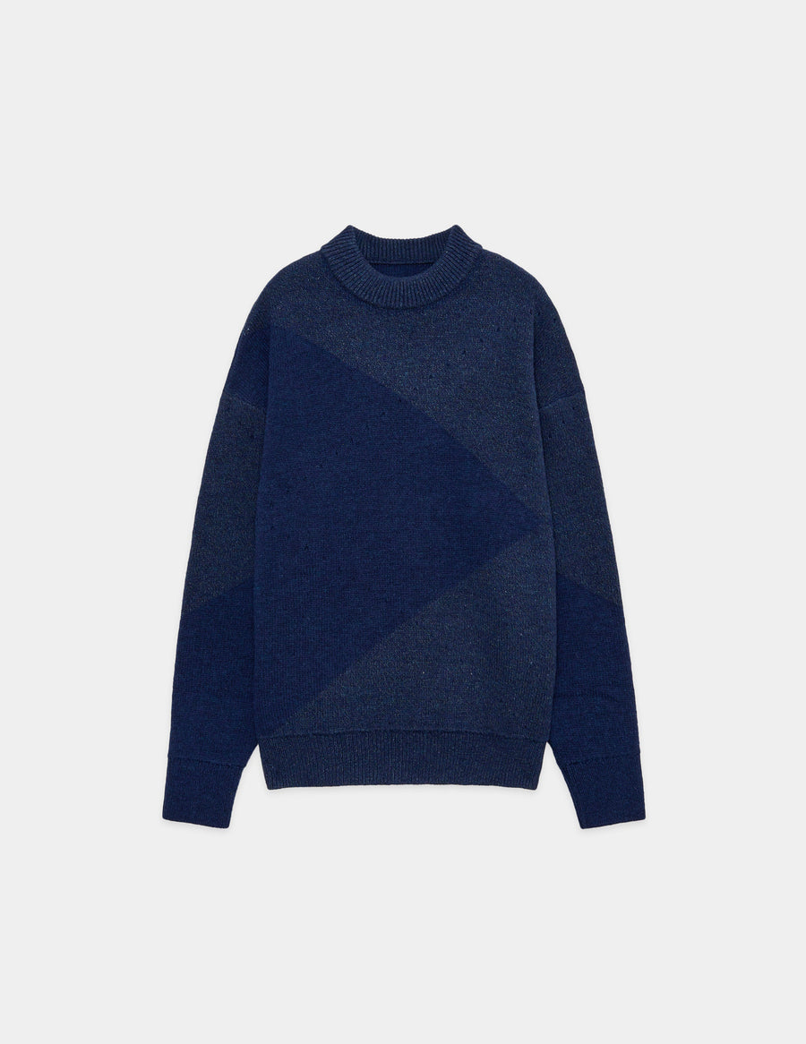 M23C-21SW01C WOOL × SILK NEP YARN CREW NECK