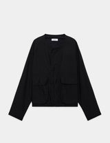 M26A09BL01C LINEN × ORGANIC COTTON × SILK LIGHT MOLESKIN HUNTING JACKET