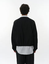 M26A09BL01C LINEN × ORGANIC COTTON × SILK LIGHT MOLESKIN HUNTING JACKET