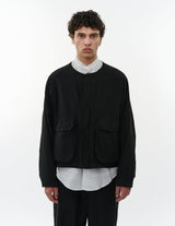M26A09BL01C LINEN × ORGANIC COTTON × SILK LIGHT MOLESKIN HUNTING JACKET