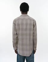 M26A18SH01C 60/1 ORGANIC COTTON HIGH TWISTED LOAN OPEN COLLAR L/S SHIRT