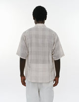M26A18SH02B 60/1 ORGANIC COTTON HIGH TWISTED LOAN OPEN COLLAR S/S SHIRT