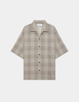 M26A18SH02B 60/1 ORGANIC COTTON HIGH TWISTED LOAN OPEN COLLAR S/S SHIRT
