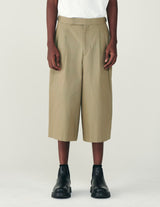 M26B15PT02E ORGANIC COTTON GABARDINE TWO TUCK CROPPED TROUSERS