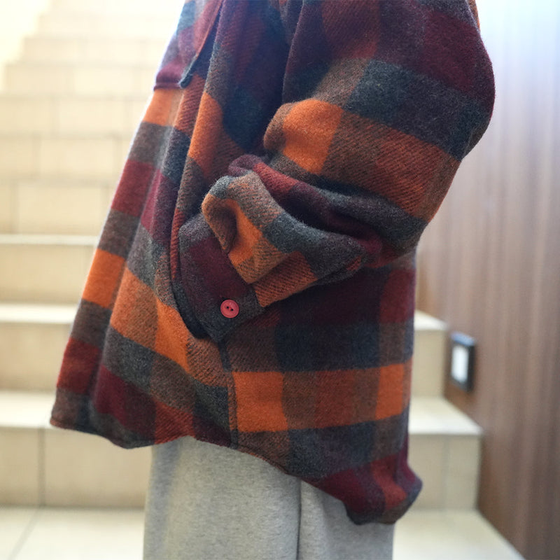 MA-S-701 WOOL CHECK BIG SHIRT