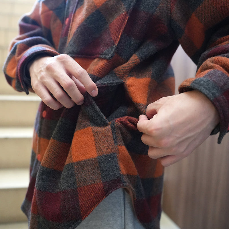 MA-S-701 WOOL CHECK BIG SHIRT