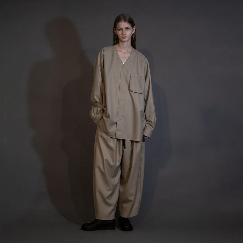 MBL-EZPT MACHINE WASHABLE WOOL WIDE EASY PANTS