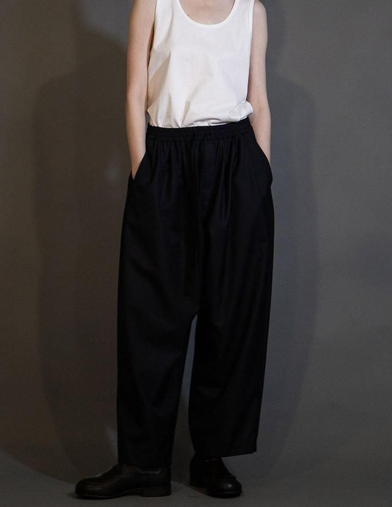MBL-EZPT MACHINE WASHABLE WOOL WIDE EASY PANTS