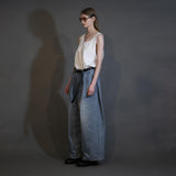 MBL-USED DENIM 12OZ DENIM SIDE TUCK WIDE PANTS USED