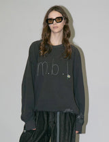 MBLWD-TP DAMAGE EMBROIDERY SWEATSHIRT