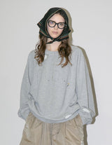 MBLWD-TP DAMAGE EMBROIDERY SWEATSHIRT
