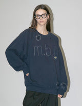 MBLWD-TP DAMAGE EMBROIDERY SWEATSHIRT