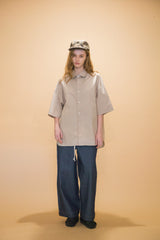 WM01-PT232012 OPEND ANTIQUE DENIM NO TUCK WIDE PANTS
