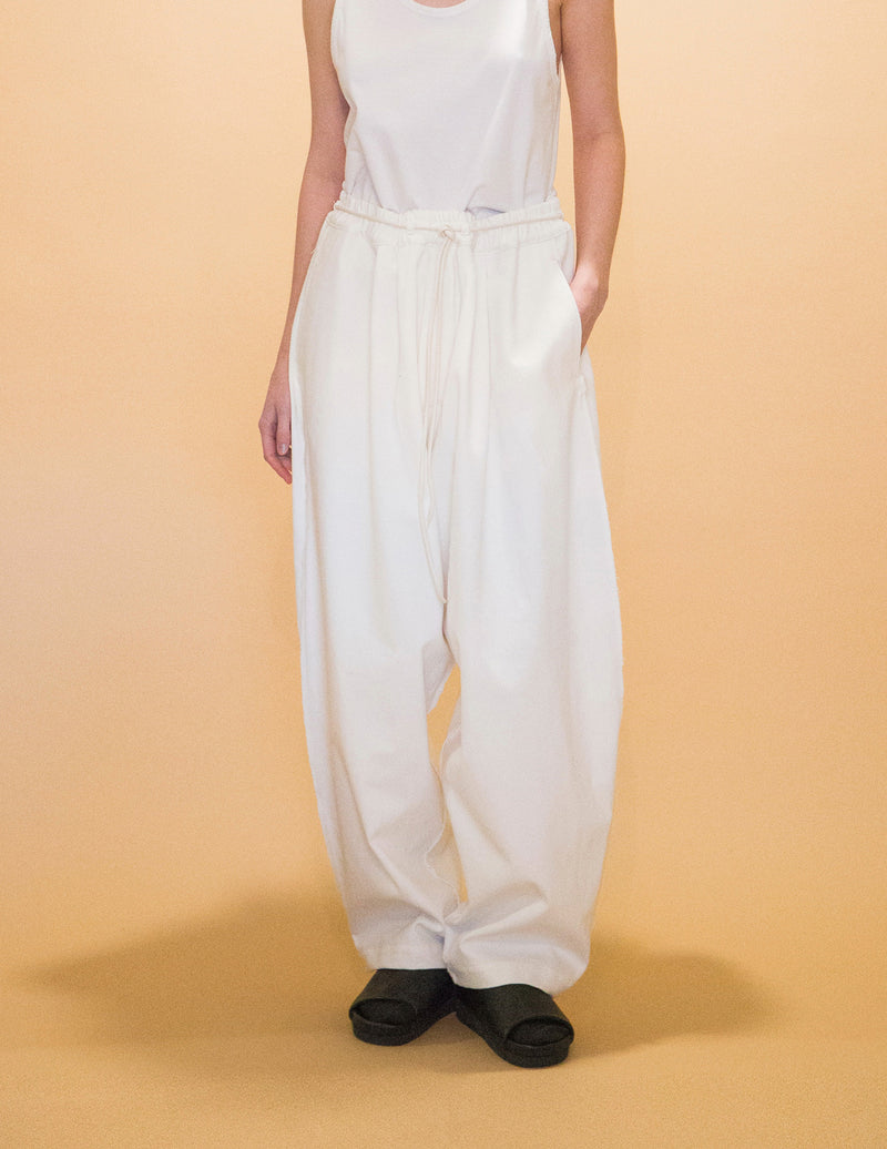 WM01-PT232013 OPEND ANTIQUE DENIM EASY WIDE PANTS