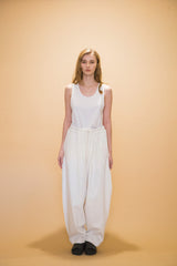WM01-PT232013 OPEND ANTIQUE DENIM EASY WIDE PANTS