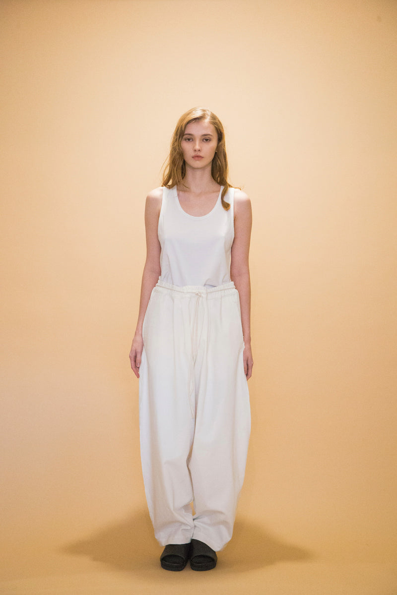 WM01-PT232013 OPEND ANTIQUE DENIM EASY WIDE PANTS