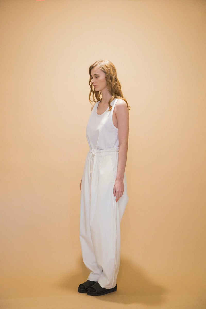 WM01-PT232013 OPEND ANTIQUE DENIM EASY WIDE PANTS