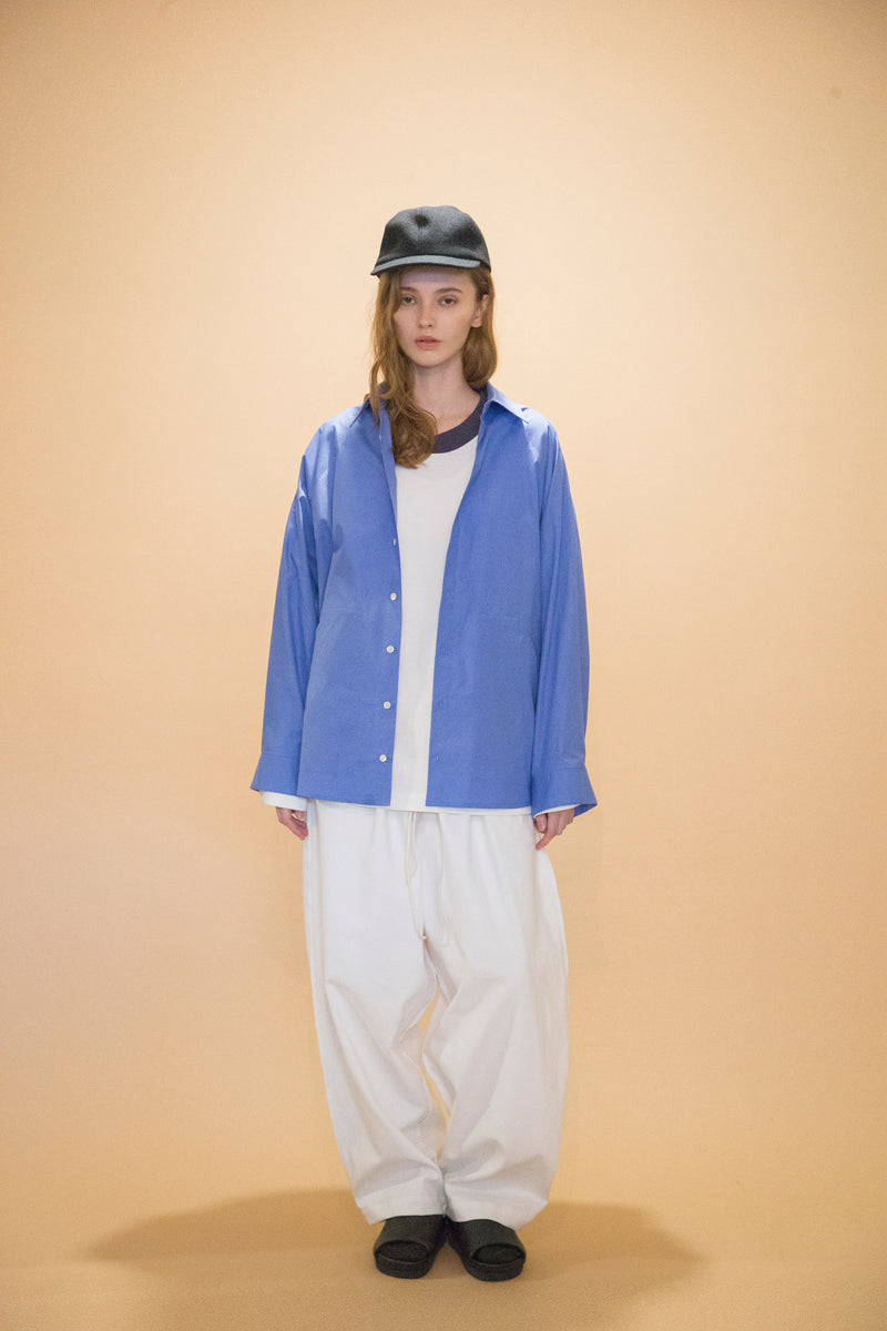 WM01-PT232013 OPEND ANTIQUE DENIM EASY WIDE PANTS