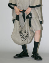 WM02-AC2610205 SEMI WET LINEN TOTE BAG