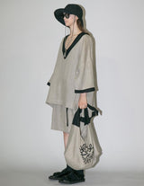 WM02-AC2610205 SEMI WET LINEN TOTE BAG
