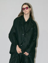 WM02-JK2610201 SEMI WET LINEN OVERSIZE JACKET