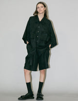 WM02-SH2610202 SEMI WET LINEN SHORT SLEEVE BIG SHIRT