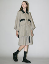 WM02-SH2610202 SEMI WET LINEN SHORT SLEEVE BIG SHIRT