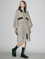WM02-SP2610204 SEMI WET LINEN BELT SHORT PANTS