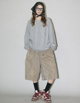 WM03-SP2610303 NYLON TAFFETA WATER PROOF WIDE HALF PANTS