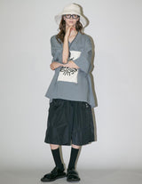 WM03-SP2610303 NYLON TAFFETA WATER PROOF WIDE HALF PANTS