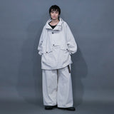 WM04-BZ251041 COTTON LINEN OVERSIZED ANORAK