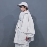 WM04-BZ251041 COTTON LINEN OVERSIZED ANORAK