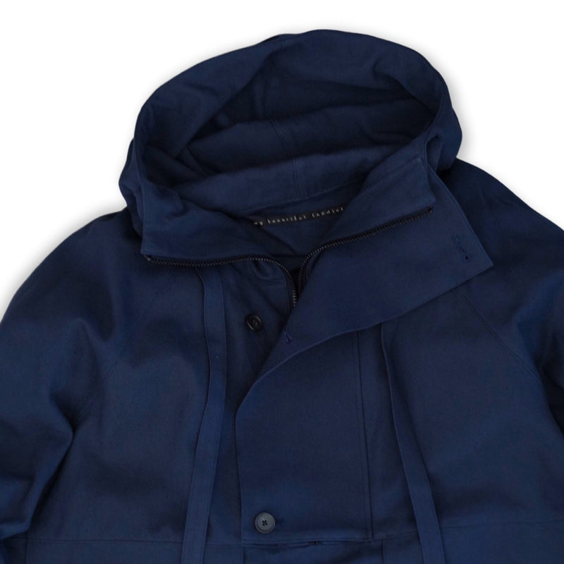 WM04-BZ251041 COTTON LINEN OVERSIZED ANORAK