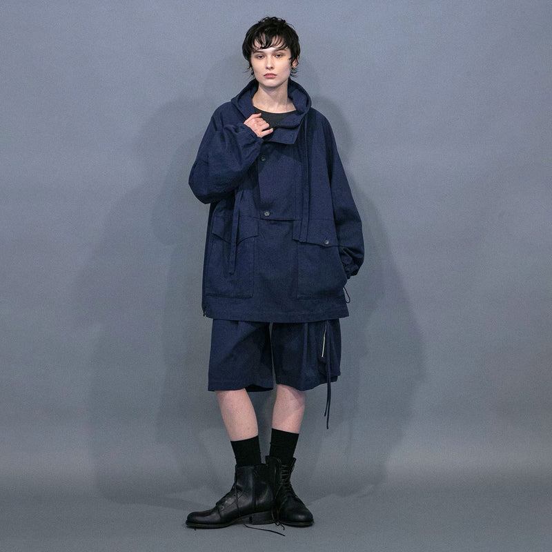 WM04-BZ251041 COTTON LINEN OVERSIZED ANORAK