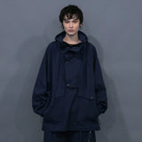 WM04-BZ251041 COTTON LINEN OVERSIZED ANORAK