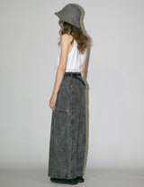 WM04-PT2610404B PIGMENT PRINT WASHED DENIM WIDE CARGO PANTS