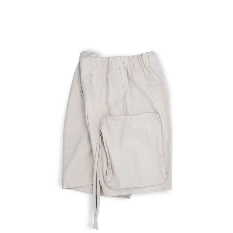 WM04-SP251044 COTTON LINEN BIG POCKET SHORT PANTS