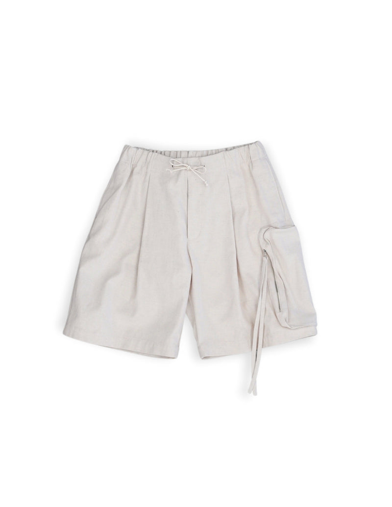 WM04-SP251044 COTTON LINEN BIG POCKET SHORT PANTS