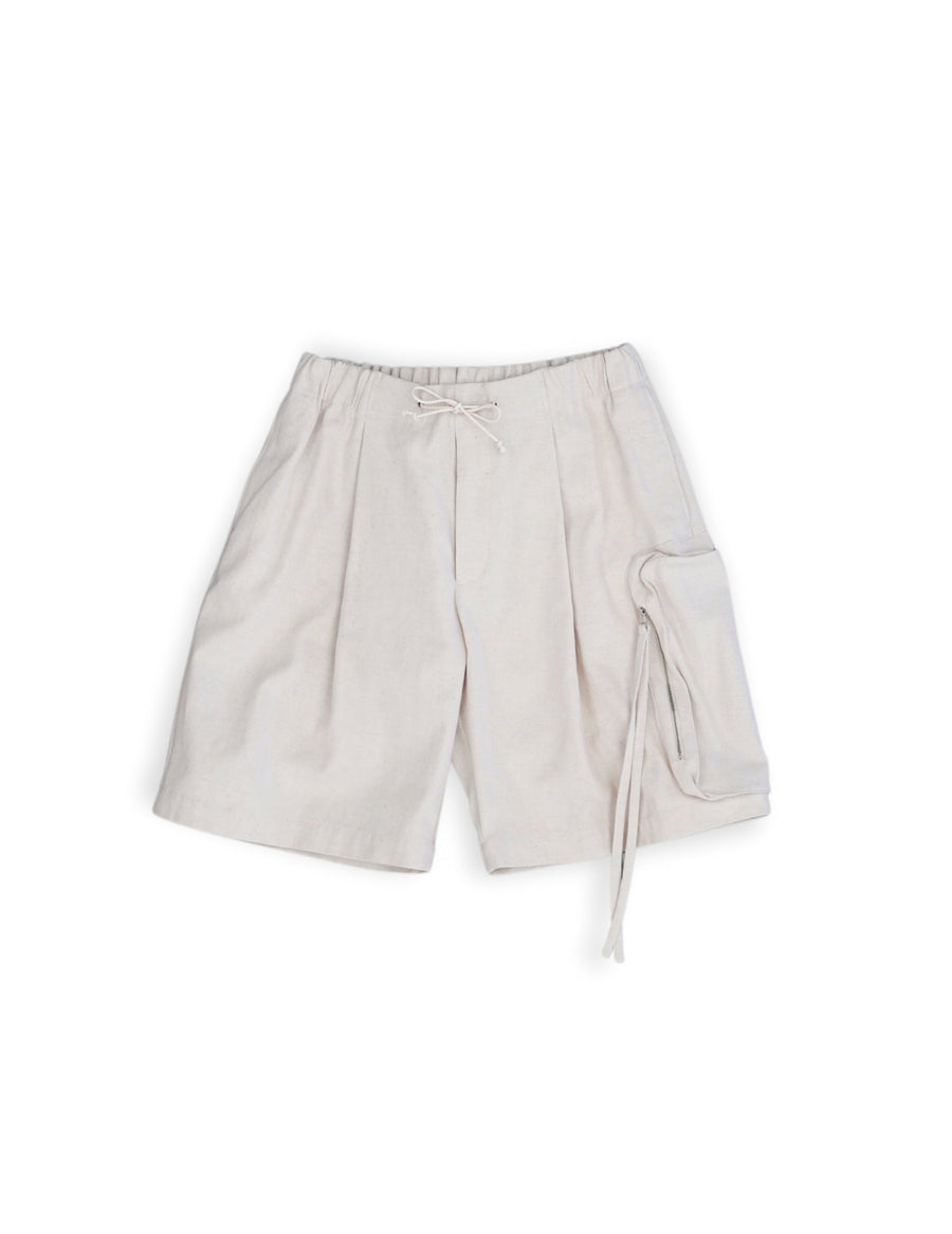 WM04-SP251044 COTTON LINEN BIG POCKET SHORT PANTS
