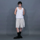 WM04-SP251044 COTTON LINEN BIG POCKET SHORT PANTS