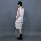 WM04-SP251044 COTTON LINEN BIG POCKET SHORT PANTS