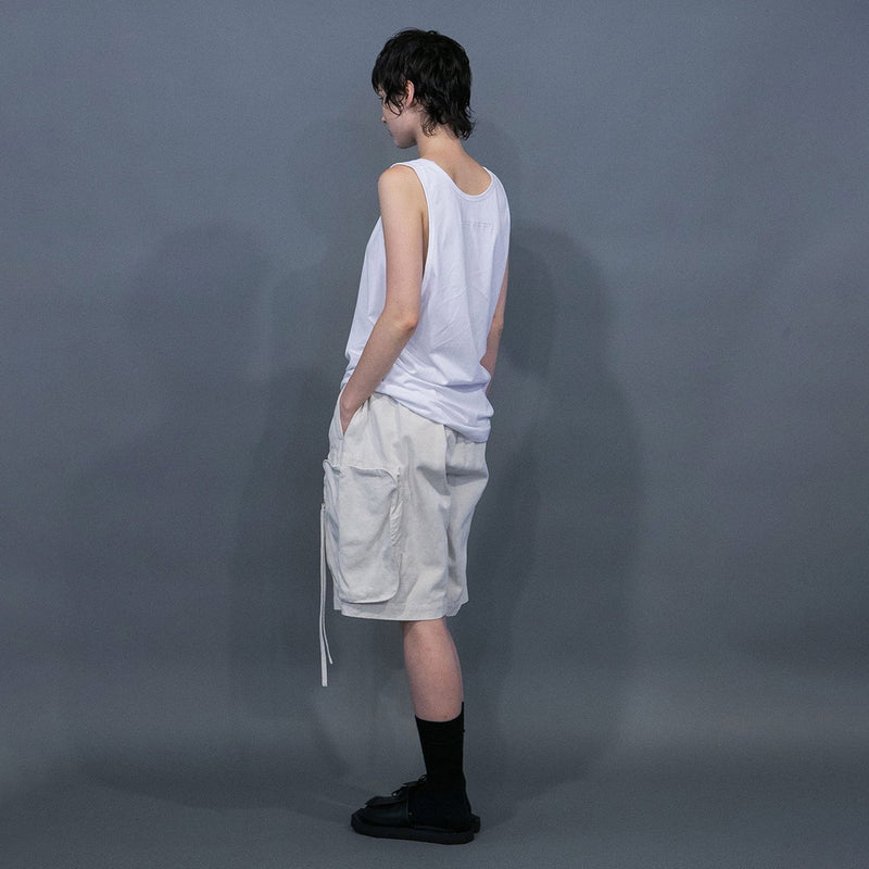 WM04-SP251044 COTTON LINEN BIG POCKET SHORT PANTS