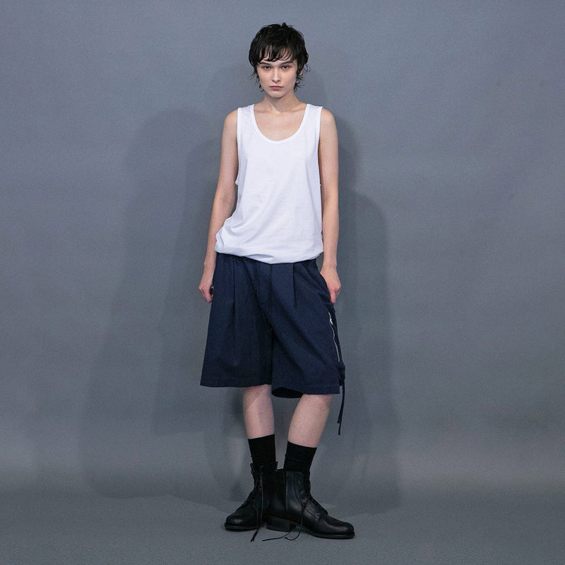 WM04-SP251044 COTTON LINEN BIG POCKET SHORT PANTS